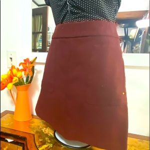 H and M rust colored mini skirt